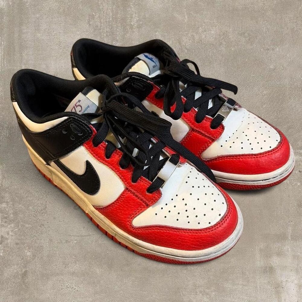 Nike Big Kid (size 6) Dunk Low Red White & Black Trainers